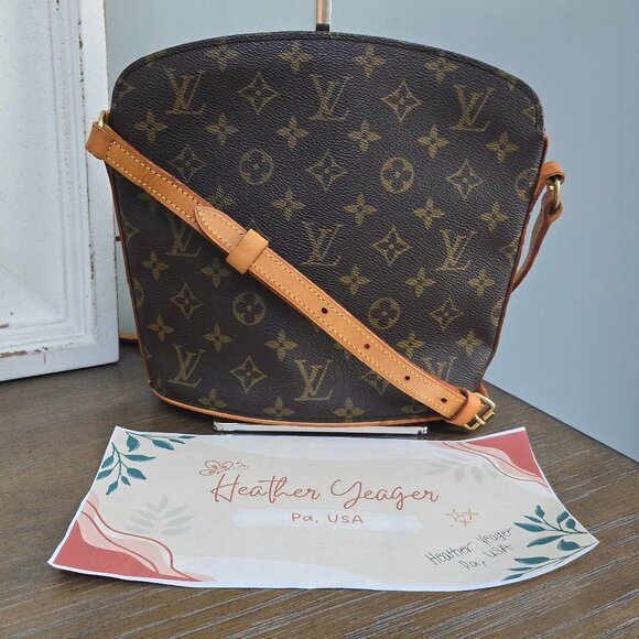 Louis Vuitton Drouot Brown Monogram Crossbody/ Shoulderbag - Picture 1 of 16